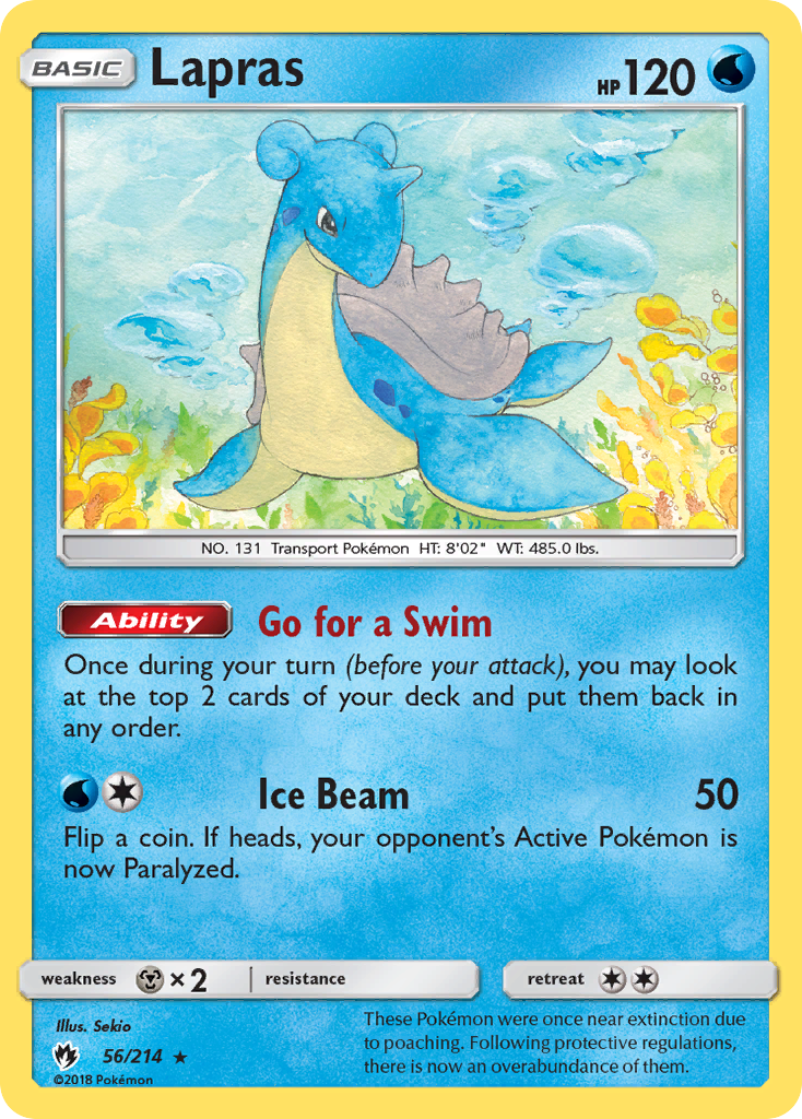 Lapras (56/214) [Sun & Moon: Lost Thunder] | Shuffle n Cut Hobbies & Games