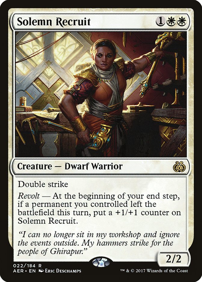 Solemn Recruit [Aether Revolt] | Shuffle n Cut Hobbies & Games