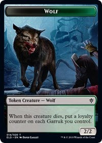 Wolf // Food (17) Double-Sided Token [Throne of Eldraine Tokens] | Shuffle n Cut Hobbies & Games