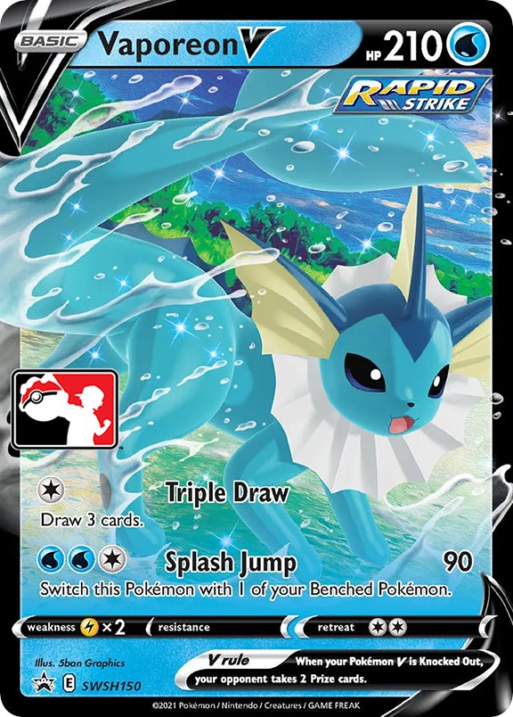 Vaporeon V (SWSH150) [Prize Pack Series One] | Shuffle n Cut Hobbies & Games