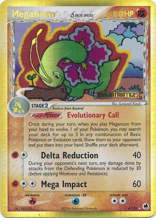 Meganium (4/101) (Delta Species) (Stamped) [EX: Dragon Frontiers] | Shuffle n Cut Hobbies & Games