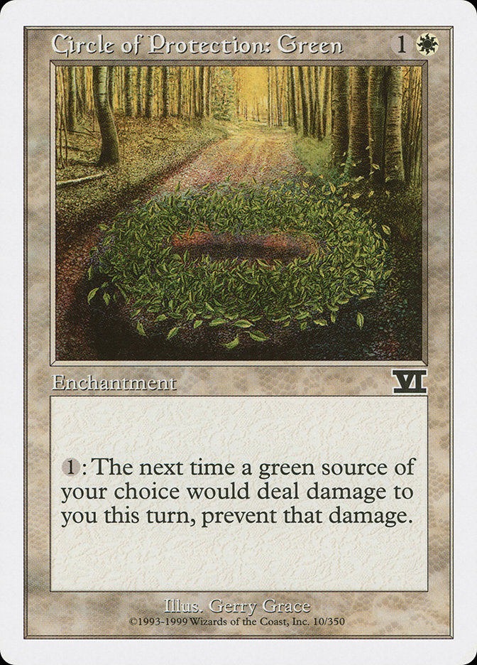 Circle of Protection: Green [Classic Sixth Edition] | Shuffle n Cut Hobbies & Games