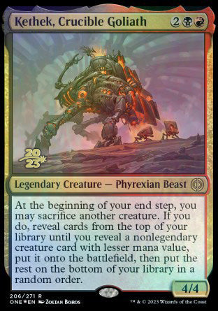 Kethek, Crucible Goliath [Phyrexia: All Will Be One Prerelease Promos] | Shuffle n Cut Hobbies & Games