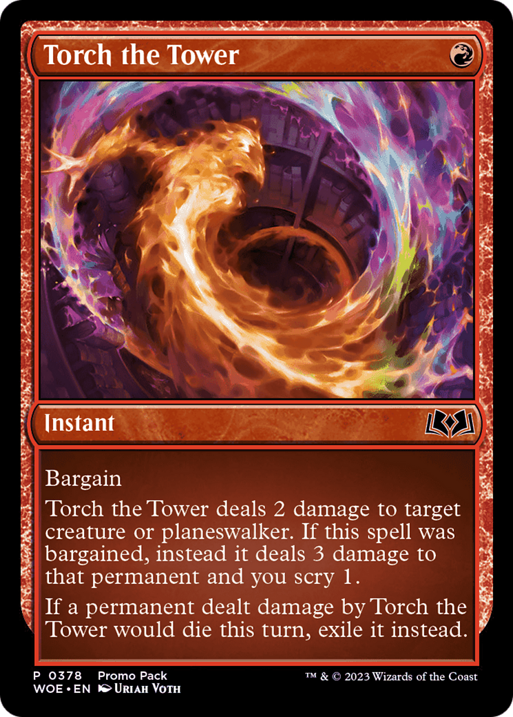 Torch the Tower (Promo Pack) [Wilds of Eldraine Promos] | Shuffle n Cut Hobbies & Games