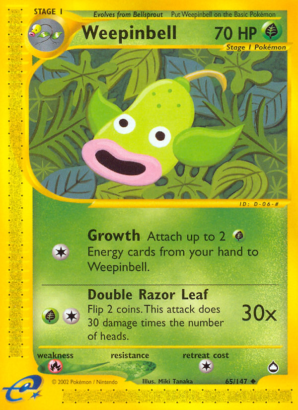 Weepinbell (65/147) [Aquapolis] | Shuffle n Cut Hobbies & Games