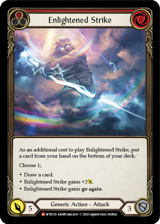 Enlightened Strike [U-WTR159] (Welcome to Rathe Unlimited)  Unlimited Rainbow Foil | Shuffle n Cut Hobbies & Games