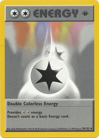 Double Colorless Energy (96/102) (Shadowless) [Base Set 1st Edition] | Shuffle n Cut Hobbies & Games