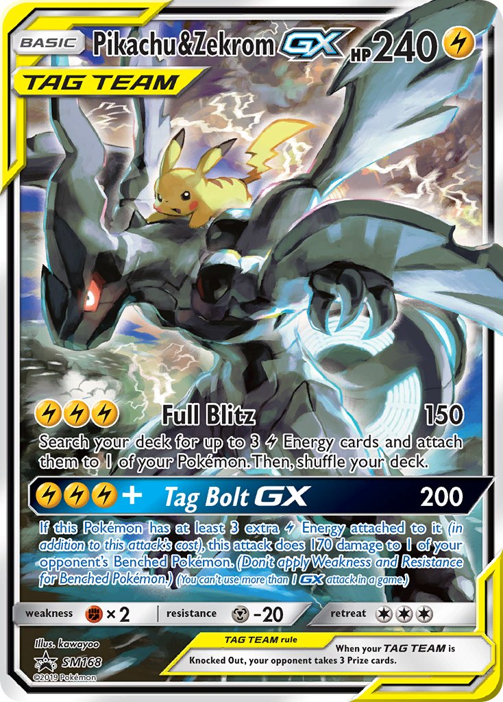 Pikachu & Zekrom GX (SM168) [Sun & Moon: Black Star Promos] | Shuffle n Cut Hobbies & Games