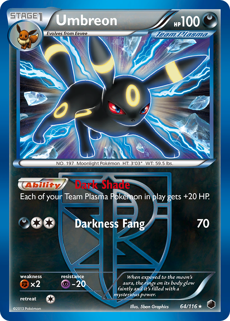 Umbreon (64/116) [Black & White: Plasma Freeze] | Shuffle n Cut Hobbies & Games