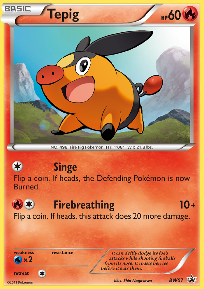 Tepig (BW07) [Black & White: Black Star Promos] | Shuffle n Cut Hobbies & Games