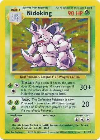 Nidoking (11/102) [Base Set Unlimited] | Shuffle n Cut Hobbies & Games