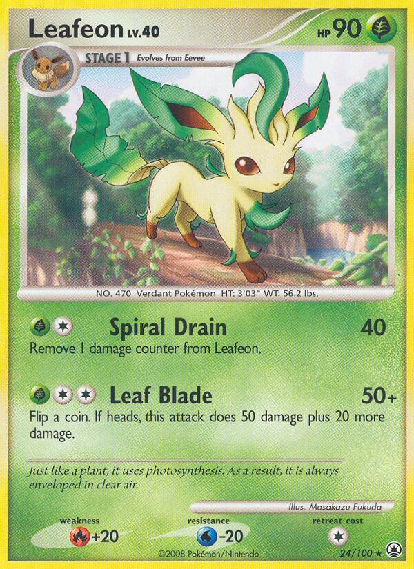 Leafeon (24/100) (Theme Deck Exclusive) [Diamond & Pearl: Majestic Dawn] | Shuffle n Cut Hobbies & Games