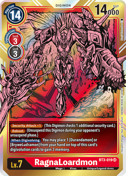 RagnaLoardmon [BT3-019] (Alternate Art) [Release Special Booster Ver.1.5] | Shuffle n Cut Hobbies & Games