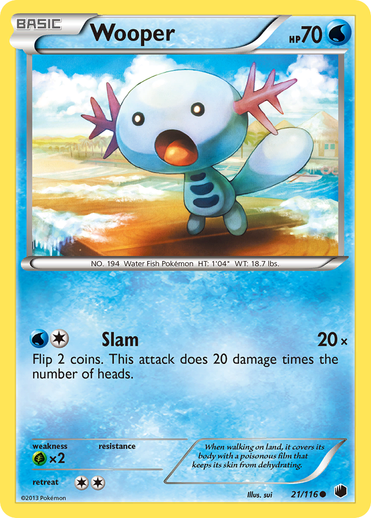 Wooper (21/116) [Black & White: Plasma Freeze] | Shuffle n Cut Hobbies & Games