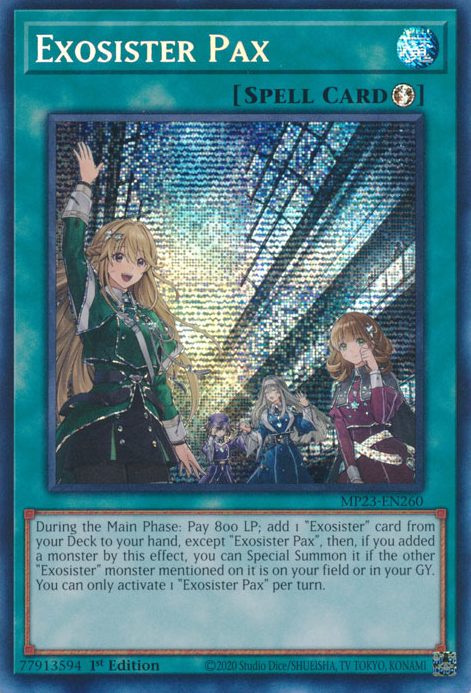 Exosister Pax [MP23-EN260] Prismatic Secret Rare | Shuffle n Cut Hobbies & Games