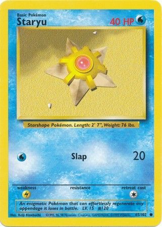 Staryu (65/102) [Base Set Unlimited] | Shuffle n Cut Hobbies & Games