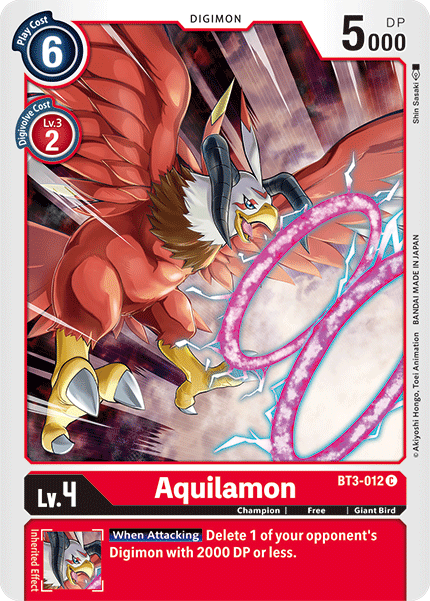 Aquilamon [BT3-012] [Release Special Booster Ver.1.5] | Shuffle n Cut Hobbies & Games