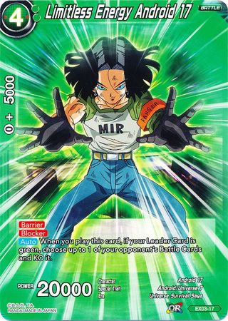 Limitless Energy Android 17 [EX03-17] | Shuffle n Cut Hobbies & Games