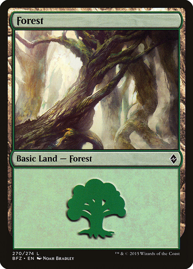 Forest (270) [Battle for Zendikar] | Shuffle n Cut Hobbies & Games