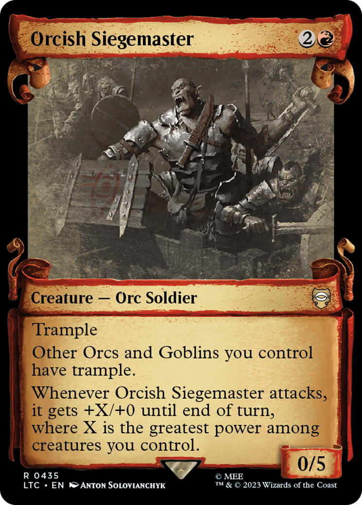 Orcish Siegemaster [The Lord of the Rings: Tales of Middle-Earth Commander Showcase Scrolls] | Shuffle n Cut Hobbies & Games