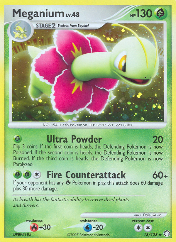 Meganium (13/123) [Diamond & Pearl: Mysterious Treasures] | Shuffle n Cut Hobbies & Games