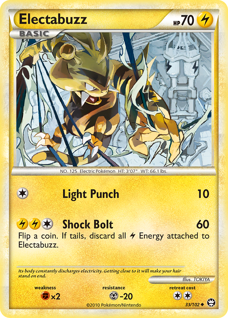 Electabuzz (33/102) [HeartGold & SoulSilver: Triumphant] | Shuffle n Cut Hobbies & Games