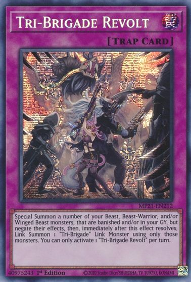 Tri-Brigade Revolt [MP21-EN212] Prismatic Secret Rare | Shuffle n Cut Hobbies & Games