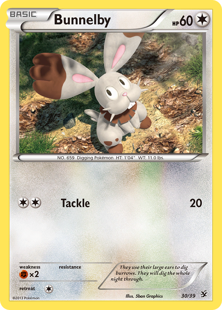 Bunnelby (30/39) [XY: Kalos Starter Set] | Shuffle n Cut Hobbies & Games