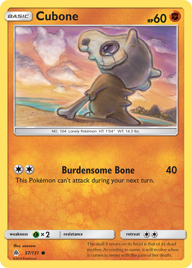 Cubone (57/131) [Sun & Moon: Forbidden Light] | Shuffle n Cut Hobbies & Games