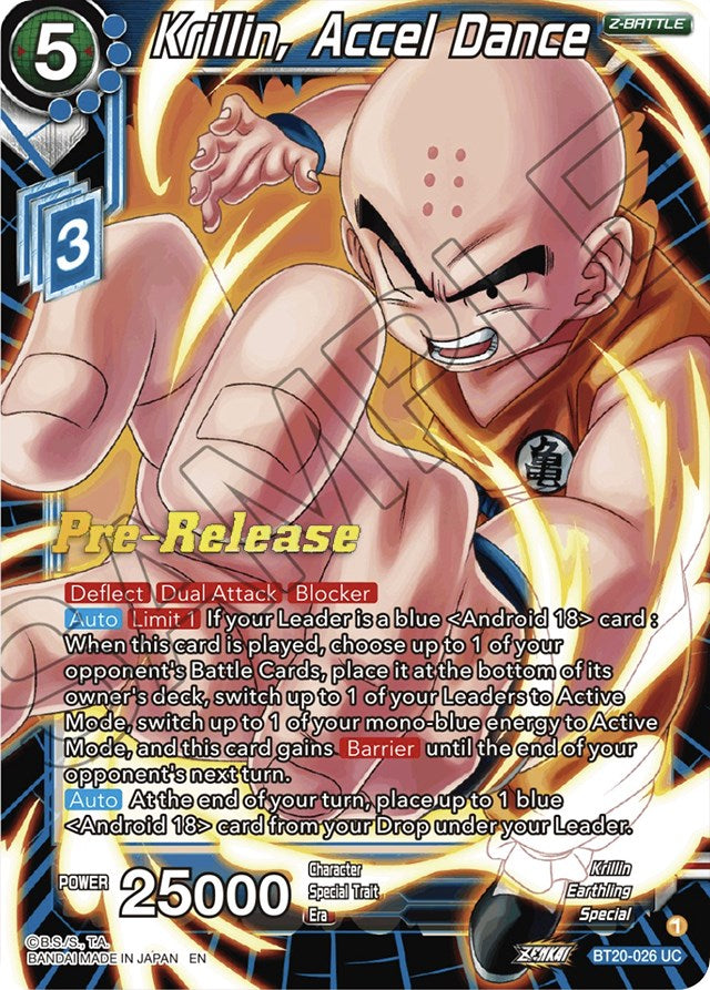 Krillin, Accel Dance (BT20-026) [Power Absorbed Prerelease Promos] | Shuffle n Cut Hobbies & Games