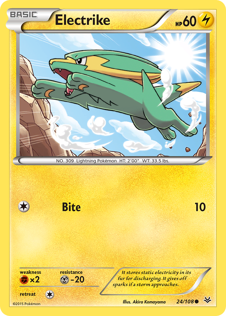 Electrike (24/108) [XY: Roaring Skies] | Shuffle n Cut Hobbies & Games