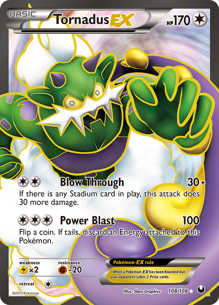 Tornadus EX (108/108) [Black & White: Dark Explorers] | Shuffle n Cut Hobbies & Games