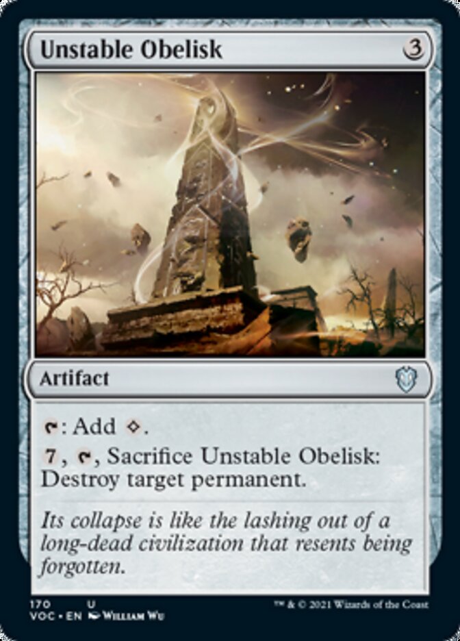 Unstable Obelisk [Innistrad: Crimson Vow Commander] | Shuffle n Cut Hobbies & Games