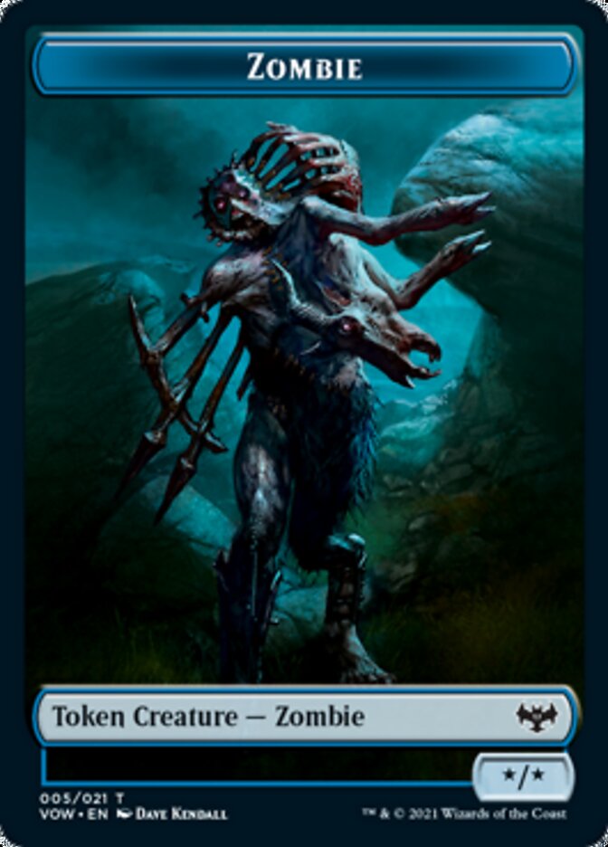 Zombie Token (005) [Innistrad: Crimson Vow Tokens] | Shuffle n Cut Hobbies & Games