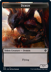 Demon // Demon Double-Sided Token [Starter Commander Decks] | Shuffle n Cut Hobbies & Games