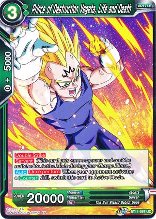 Prince of Destruction Vegeta, Life and Death [BT11-067] | Shuffle n Cut Hobbies & Games