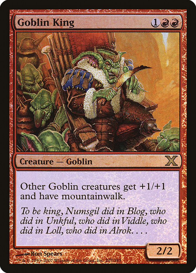 Goblin King (Premium Foil) [Tenth Edition] | Shuffle n Cut Hobbies & Games