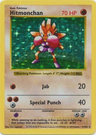 Hitmonchan (7/102) [Base Set Shadowless Unlimited] | Shuffle n Cut Hobbies & Games