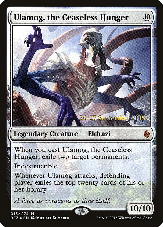 Ulamog, the Ceaseless Hunger [Battle for Zendikar Prerelease Promos] | Shuffle n Cut Hobbies & Games