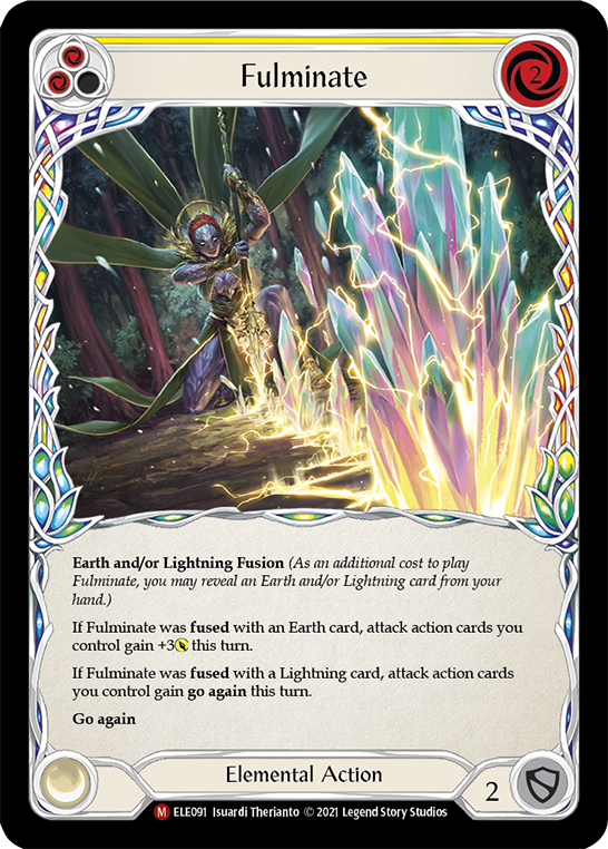 Fulminate [ELE091] (Tales of Aria)  1st Edition Rainbow Foil | Shuffle n Cut Hobbies & Games