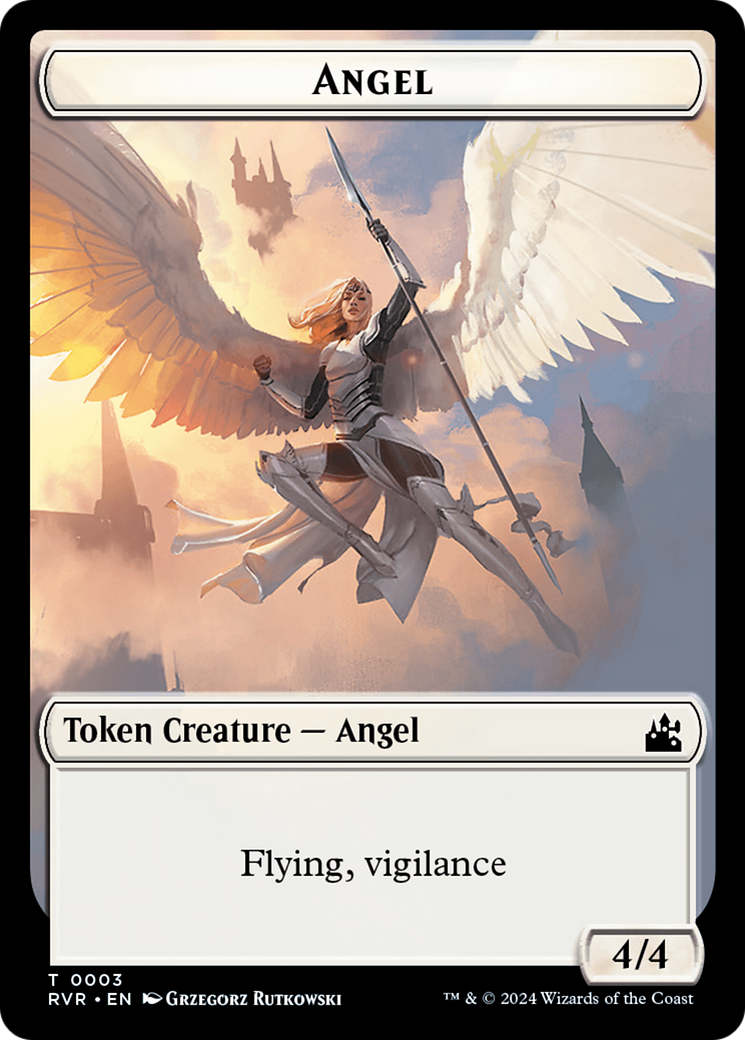 Goblin (0008) // Angel (0003) Double-Sided Token [Ravnica Remastered Tokens] | Shuffle n Cut Hobbies & Games