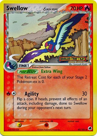 Swellow (40/101) (Delta Species) (Stamped) [EX: Dragon Frontiers] | Shuffle n Cut Hobbies & Games