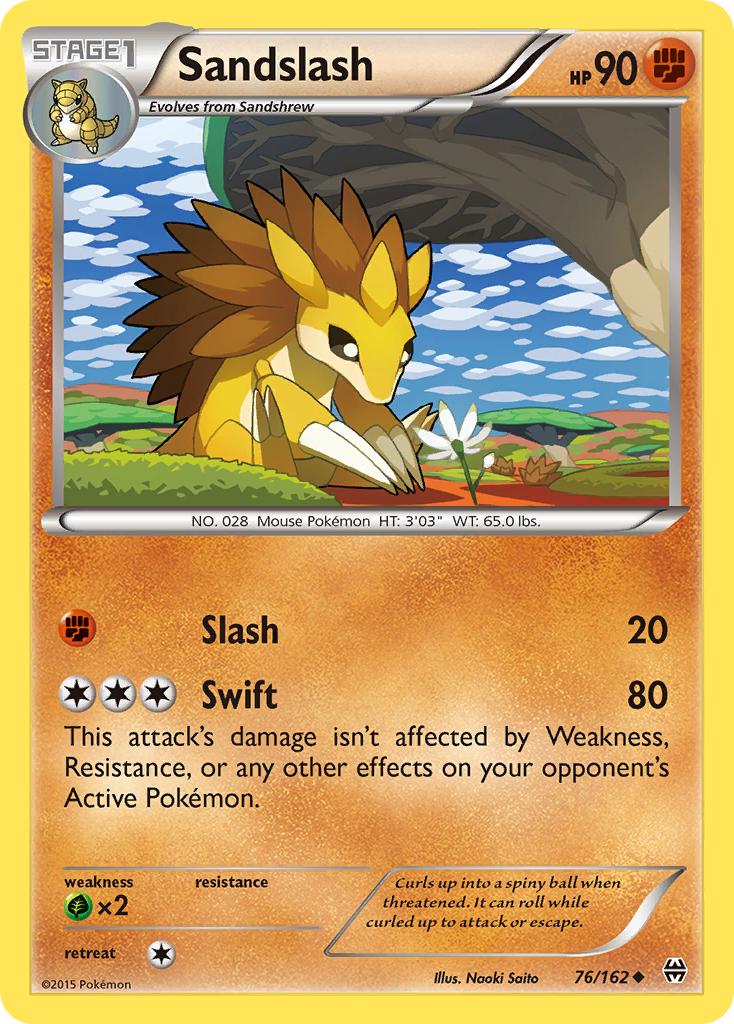 Sandslash (76/162) [XY: BREAKthrough] | Shuffle n Cut Hobbies & Games