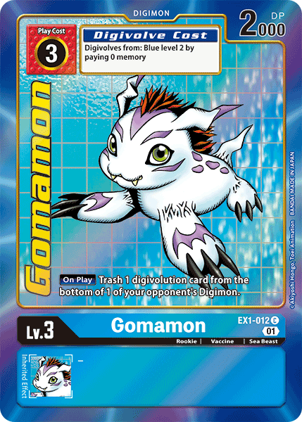 Gomamon [EX1-012] (Alternate Art) [Classic Collection] | Shuffle n Cut Hobbies & Games