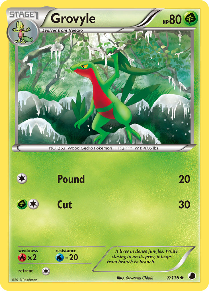 Grovyle (7/116) [Black & White: Plasma Freeze] | Shuffle n Cut Hobbies & Games