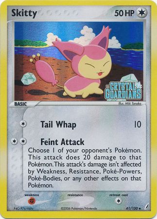 Skitty (41/100) (Stamped) [EX: Crystal Guardians] | Shuffle n Cut Hobbies & Games