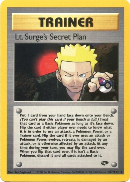 Lt. Surge's Secret Plan (107/132) [Gym Challenge Unlimited] | Shuffle n Cut Hobbies & Games