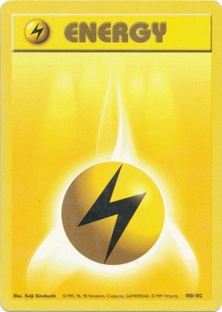 Lightning Energy (100/102) [Base Set Unlimited] | Shuffle n Cut Hobbies & Games