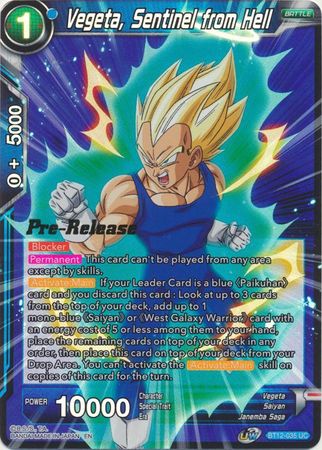 Vegeta, Sentinel from Hell (BT12-035) [Vicious Rejuvenation Prerelease Promos] | Shuffle n Cut Hobbies & Games