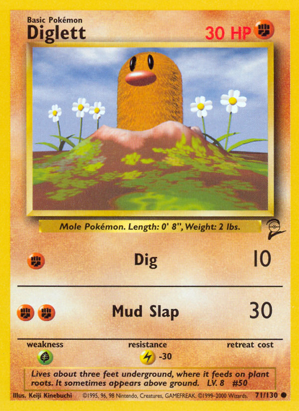 Diglett (71/130) [Base Set 2] | Shuffle n Cut Hobbies & Games